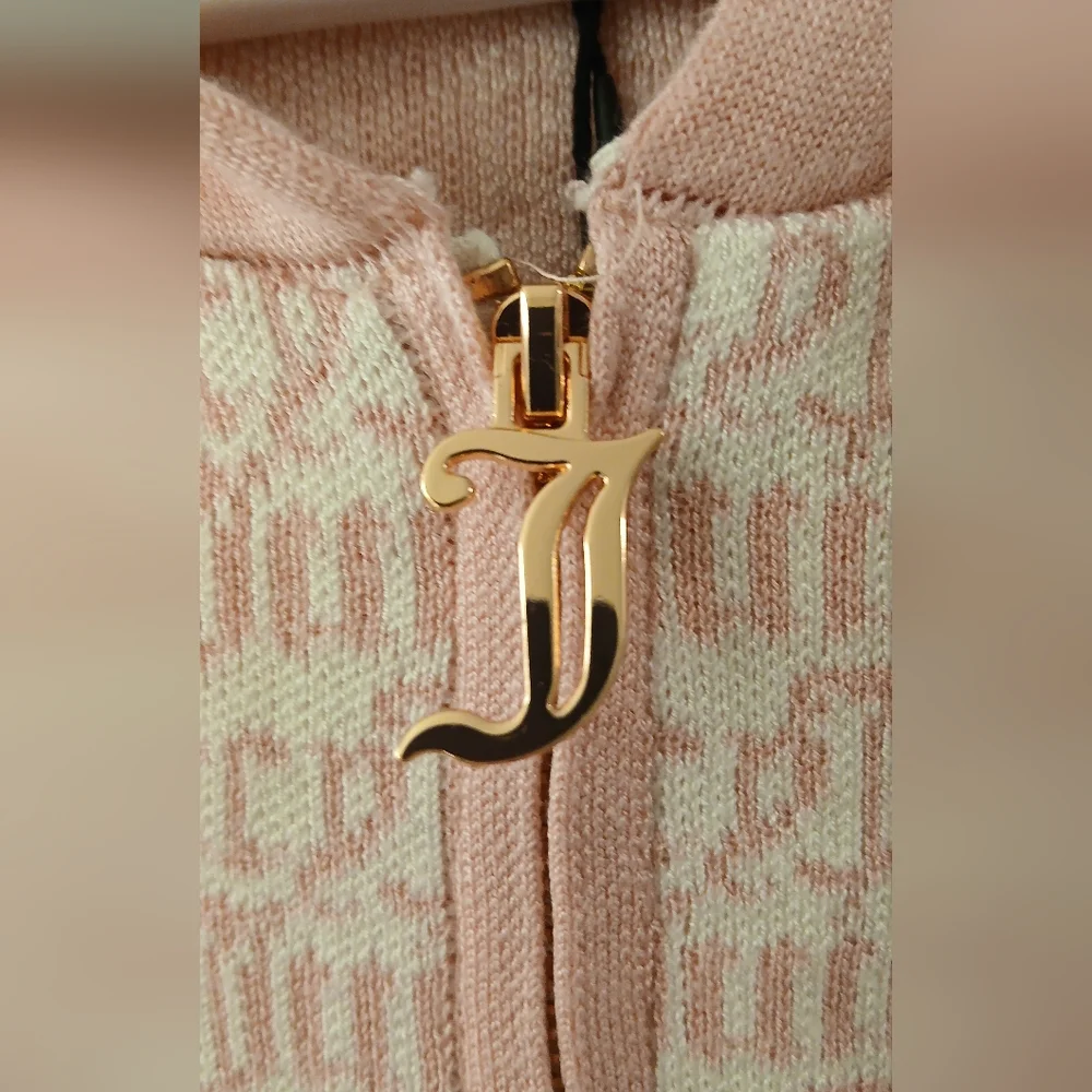 Juicy Couture 2‑Piece Logo Sweater Knit Jogger Set – XL – NWT